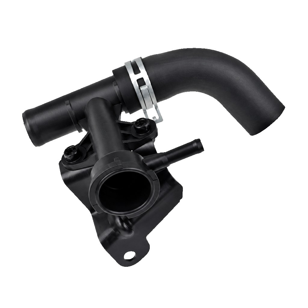 White-background air intake hose and air filter duct