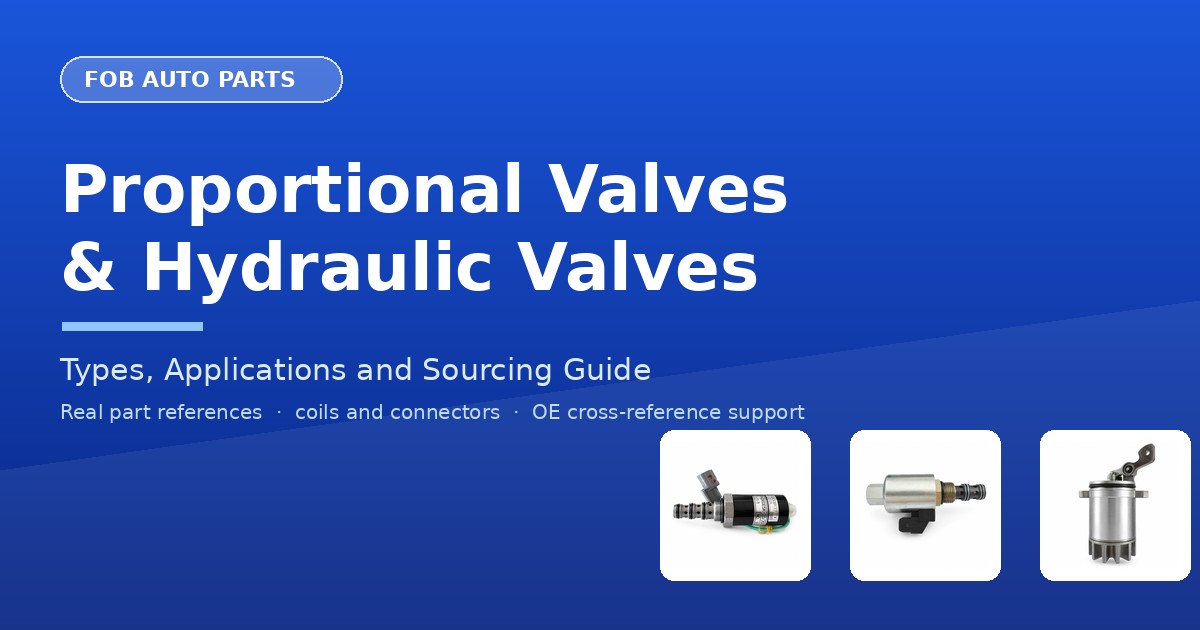 Proportional solenoid valves and hydraulic valves supplied by Fob Auto Parts