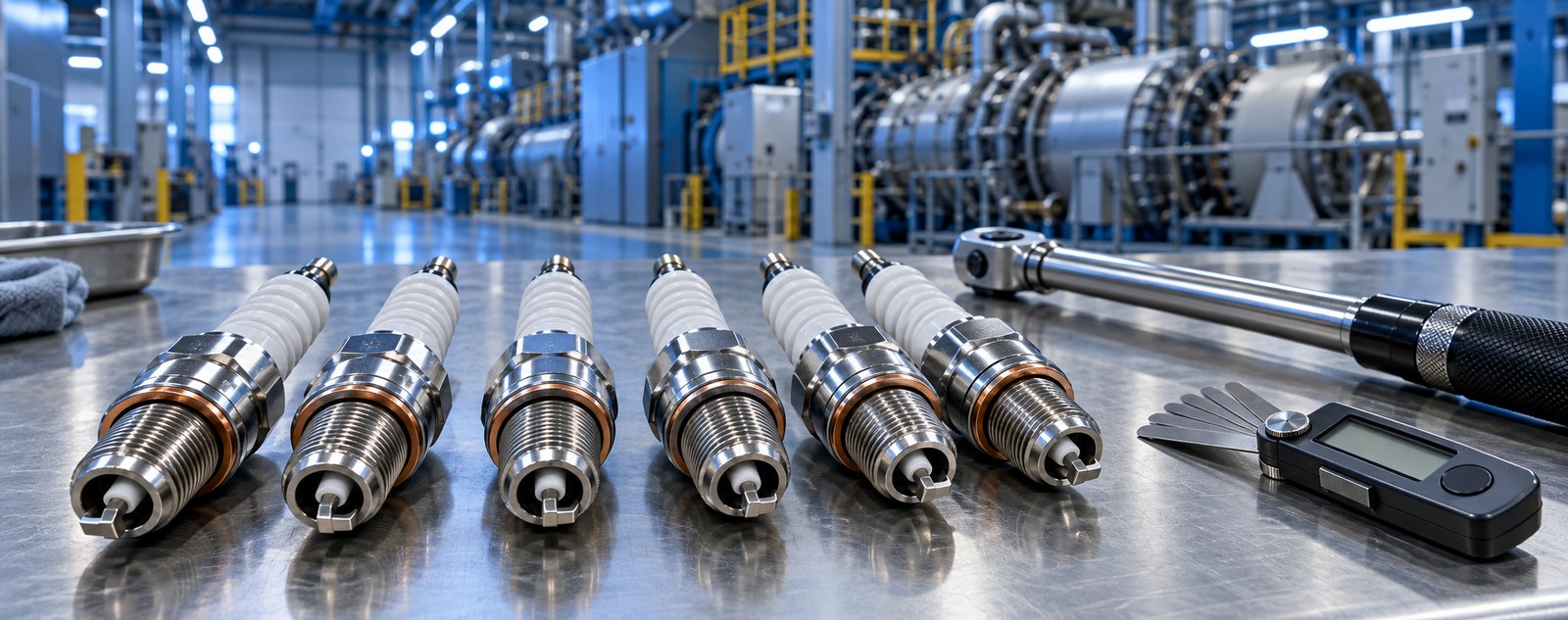 Industrial spark plugs for Jenbacher, Caterpillar, MWM, MTU and Cummins gas engines