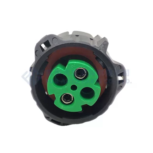 0090-082 ITT Type Automobile Female Connector DIN Wiring Plug Grey Green APD Cable Installation Socket 121583-0002