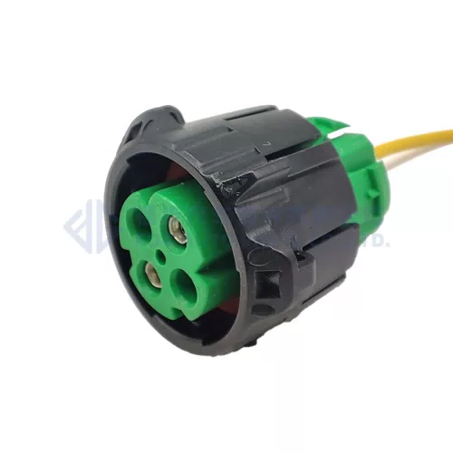 0090-082 ITT Type Automobile Female Connector DIN Wiring Plug Grey Green APD Cable Installation Socket 121583-0002 - image 2