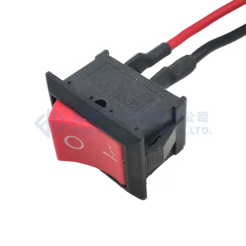 0090-203 1pcs Push button switch waterproof small car circuit wire speaker electrical mini boat shape round line - image 2