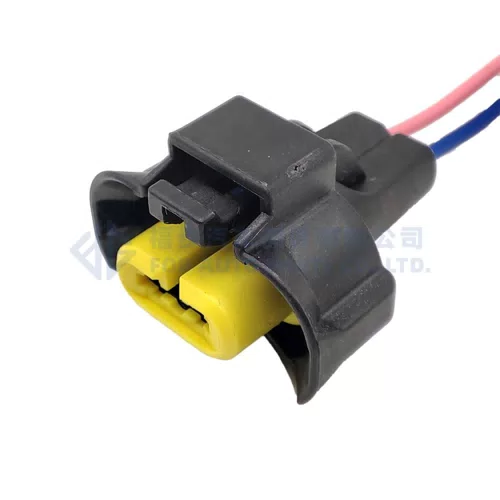0090-222 2 pin car waterproof connector headlight fog light harness plug for N-issan Teana Qashqai Tiida H7 H8 H9... - image 2