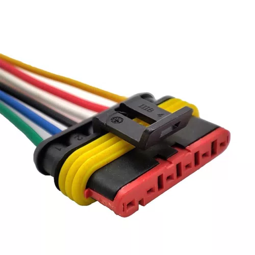 282090-1 6 Way Electric Lock Plug Connector Harness For Fiat Palio Tc 106.1089 - image 4