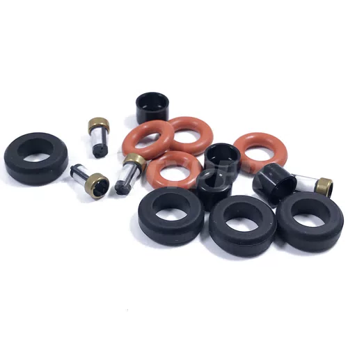 New RTYPER 01306 Fuel Injector Repair Kit for for 1987-1989 2.4 4WD Includes Basket Micro Filter Pintle Rubber O Ring - image 2