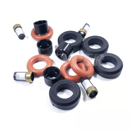 New RTYPER 01306 Fuel Injector Repair Kit for for 1987-1989 2.4 4WD Includes Basket Micro Filter Pintle Rubber O Ring - image 4