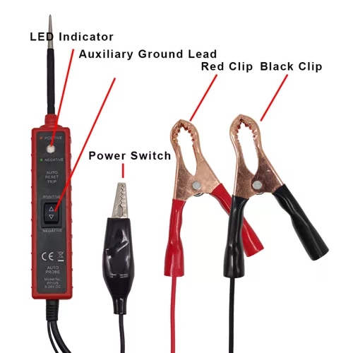 Universal Automotive Diagnostic Tools 6-24V EM285 Electrical Circuit Voltage tester Pen Power Probe 12V - image 4