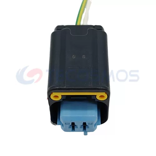 2-Pin Female Auto Parts Sealed Waterproof Automotive Wiring Harness Connector 1801176-4 Copper ABS for Wire Connections