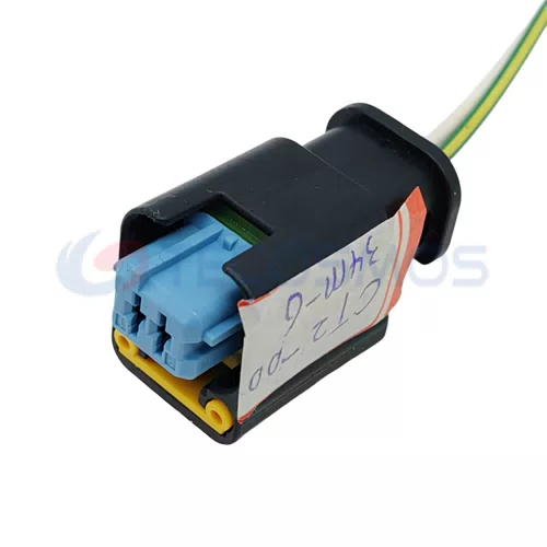 2-Pin Female Auto Parts Sealed Waterproof Automotive Wiring Harness Connector 1801176-4 Copper ABS for Wire Connections - image 3