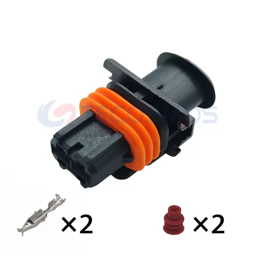 Waterproof Wire Harness Common Rail Fuel Injector Plug for Car 2-Pin Female 1928404072