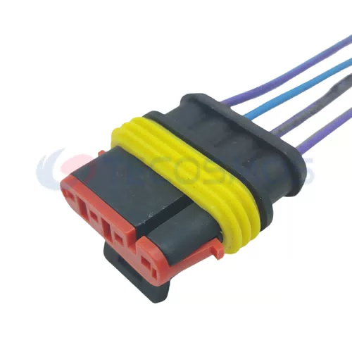 Auto Parts Headlight Plug Amplifier Super sealed Female Waterproof Connector for Car 4-pin Female 282088-1 CT4-0108M-1 - image 4