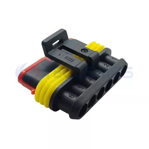 Waterproof Copper ABS Wire Harness Accelerator Pedal Plug for Car 6-Pin Female IP66 282090-1 - image 2