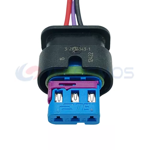 Auto Parts Cable Harness Automotive Enclosure Wire Socket Connector for Volkswagen 3-pin Female Plug 3-2236343-5 - image 4
