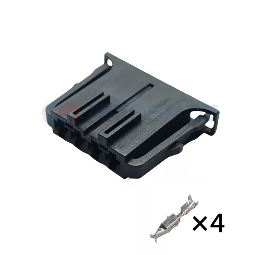 Waterproof Wire Harness Intercom Radio Horn Plug for Car 4-Pin Female 6N0972704 - image 3