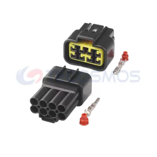 8-Pin Female Automotive ISO Radio Horn CD Connector Cable Wiring Harness Plug with Middle Slot Auto 962189-1 - image 3