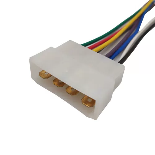 Automotive White Wire Connector Plug 8 Pins 6.3 Series Wiring Harness