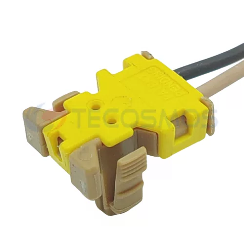 Auto Parts Brown Yellow Yellow Cover Left Slot Connector Wiring Socket Suitable for Volvo 2-pin Female CT2-0161m-1 - image 3