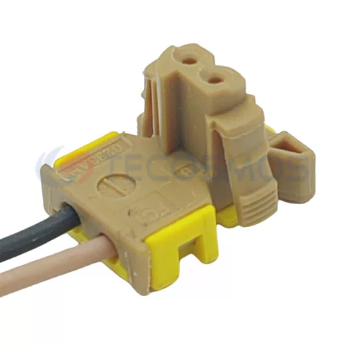 Auto Parts Brown Yellow Yellow Cover Left Slot Connector Wiring Socket Suitable for Volvo 2-pin Female CT2-0161m-1 - image 5