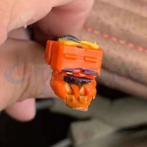 Car Connector For sensor plug has an orange short yellow cover with 2 pins CT2-0163M-3 - image 3