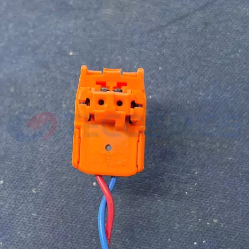 Car Connector For sensor plug has an orange short black cover with two pins CT2-0163M-6