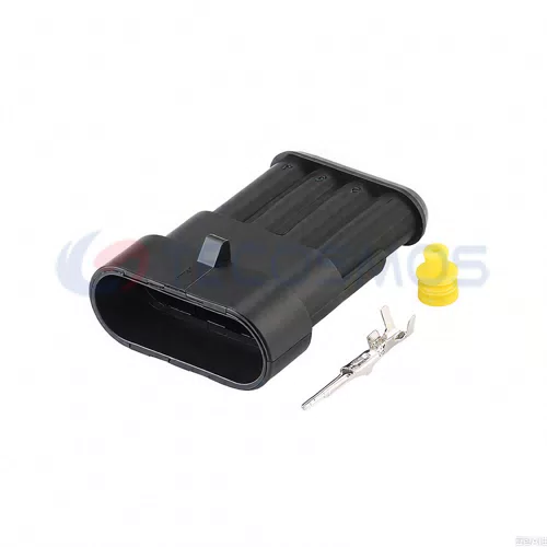 3-Pin Female Automotive Car Electrical IP66 Waterproof 12A Connector 282105-1 AMP Brass Contact Material Nylon... - image 3