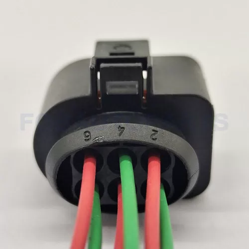 CT6-0037M Connector Wire 6pin Female for VW Audi Tail Light Large Two Flaps 1J0973733 - image 3
